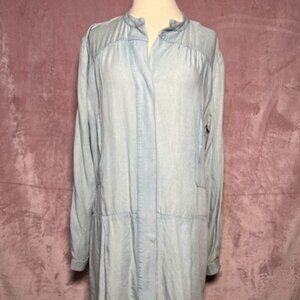 Womens Light Blue Soft Surroundings Dress Size L